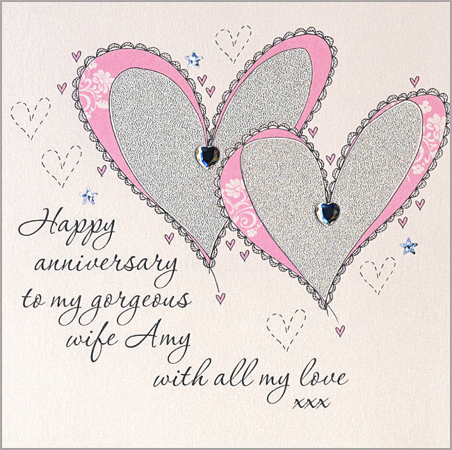 Personalised Sparkling Anniversary Card By Eggbert & Daisy ...