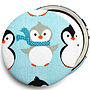''Cute Penguin'' Christmas Compact Mirror, thumbnail 1 of 2