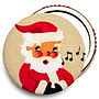 ''Whistling Santa'' Christmas Pocket Mirror, thumbnail 1 of 2