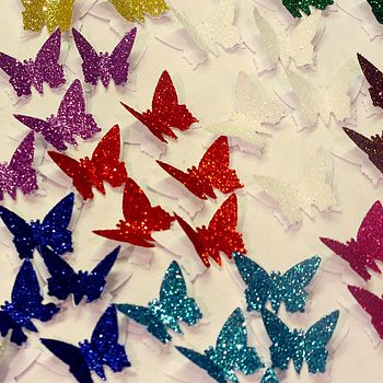 3D Glitter Butterfly Table Confetti, 3 of 5
