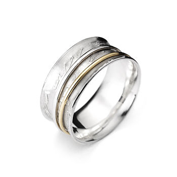 silver and gold concave diary ring by shona carnegie designs ...