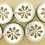 Set Of Six Daisy Glass Jar Lids, thumbnail 8 of 11