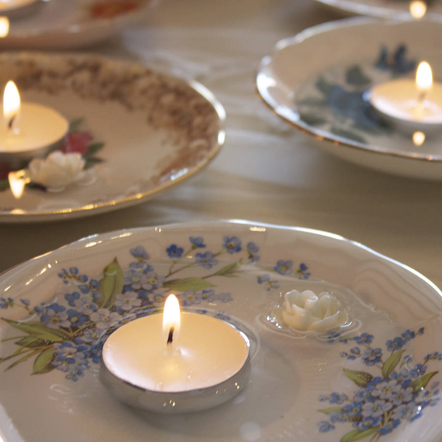 Floating Vintage Tea Light Favour By bedcrumb