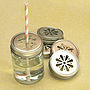 Set Of Six Daisy Glass Jar Lids, thumbnail 3 of 11