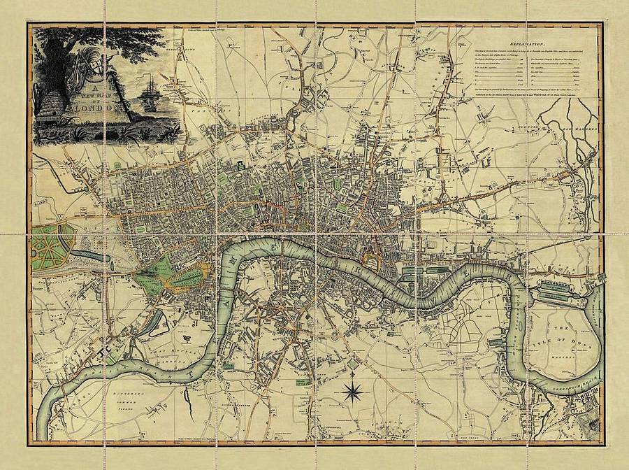 Vintage Style London Map By I Love Retro | notonthehighstreet.com