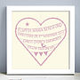 Personalised New Baby Heart Print, thumbnail 3 of 5