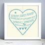 Personalised New Baby Heart Print, thumbnail 4 of 5