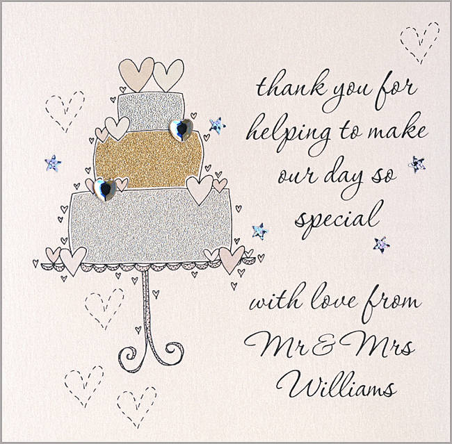 Personalised Wedding Thank You Card, 1 of 6