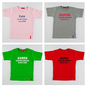 Child's Personalised 'Limited Edition' T Shirt, 5 of 10