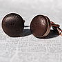 Textured Leather Cufflinks, thumbnail 4 of 9