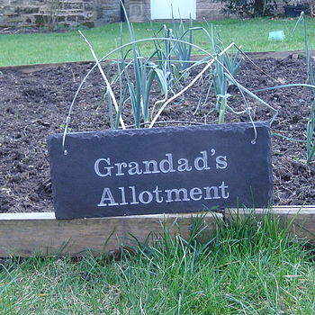 Engraved Slate Grandad's Garden Sign, 3 of 6