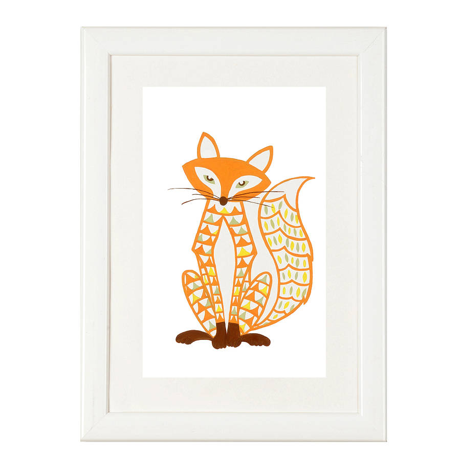 felix the fox print by helen gordon | notonthehighstreet.com