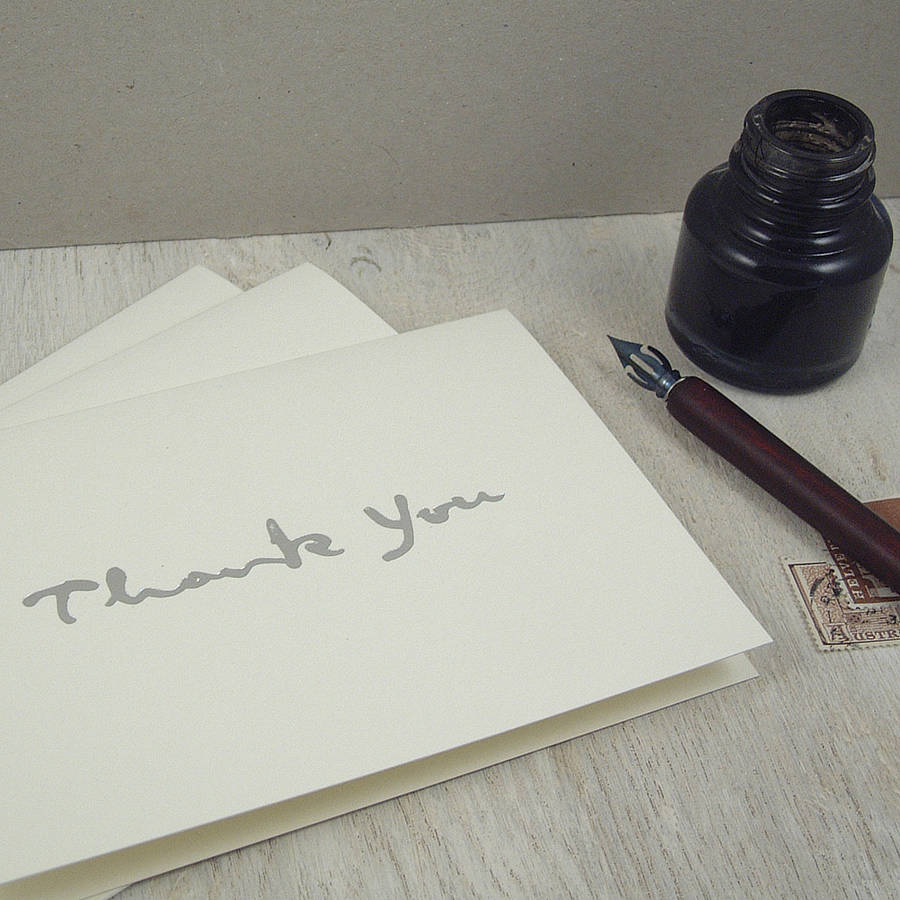 set of six foiled writing thank you cards by xoxo stationery ...