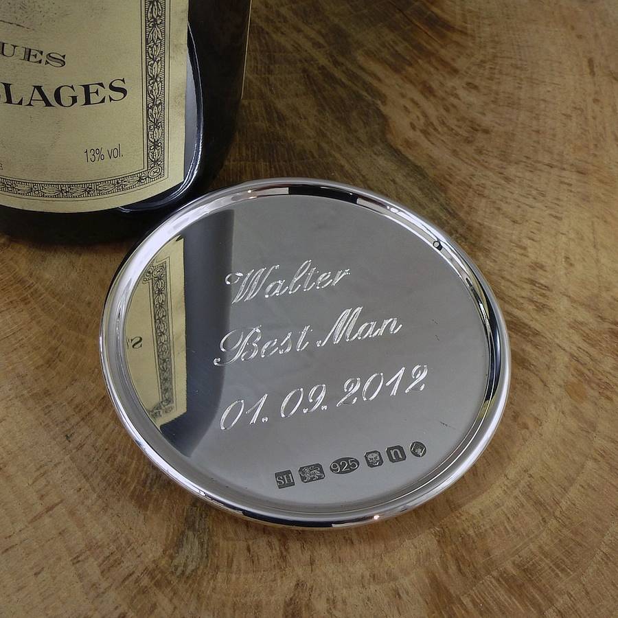 Personalised Sterling Silver Drinks Coaster, 1 of 5