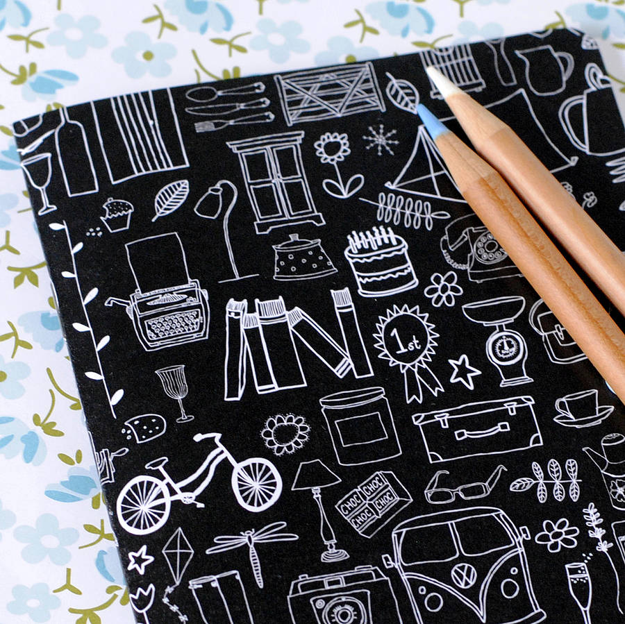 Black And White Illustrated Notebook By the green gables