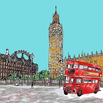 London Print 'Parliament Square', 2 of 2