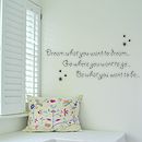 dream what you want to dream wall sticker by leonora hammond ...