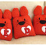 Personalised Knitty Cat- Berry Red, thumbnail 1 of 3
