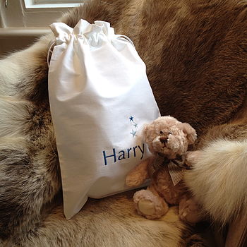 Personalised Baby Bag And Optional Teddy Bear, 5 of 8