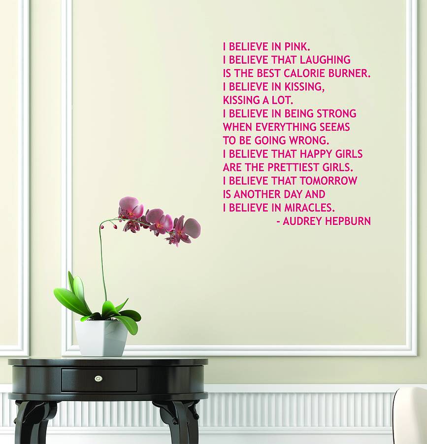 Audrey Hepburn Quote Wall Sticker, 1 of 3