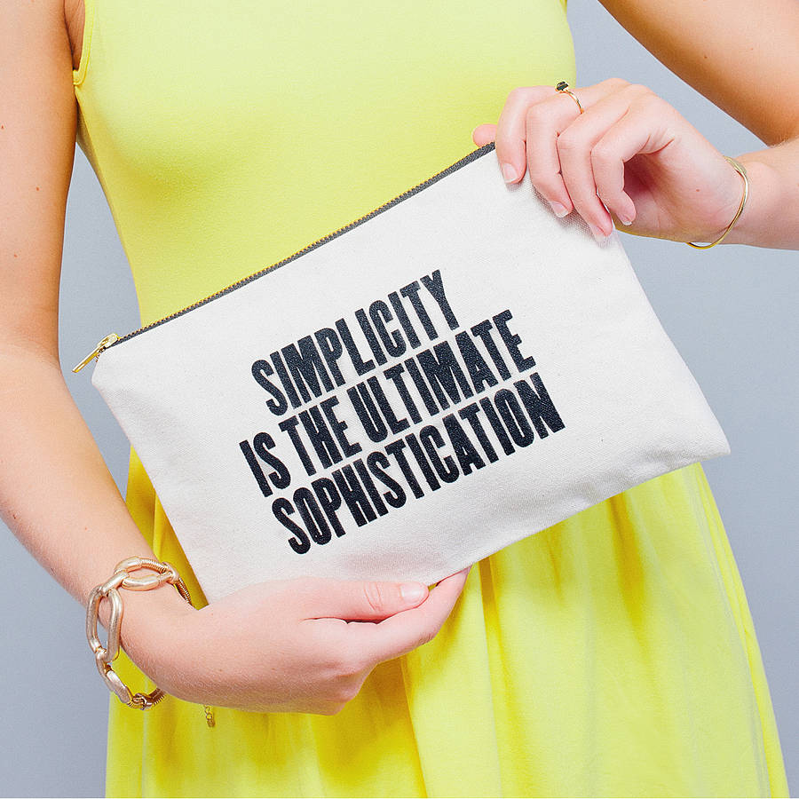 Simplicity Canvas Pouch By Alphabet Bags