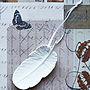 Set Of Five Porcelain Feather Decorations, thumbnail 6 of 7