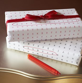 Word Search Wrapping Paper, 3 of 7