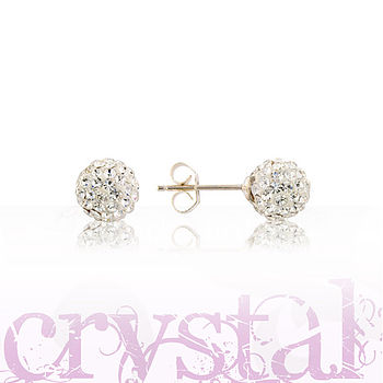 Crystal Ball And Sterling Silver Earrings, 2 of 12