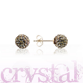 Crystal Ball And Sterling Silver Earrings, 3 of 12