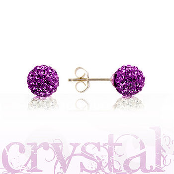 Crystal Ball And Sterling Silver Earrings, 10 of 12