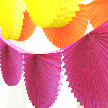 paper fan garland bunting by peach blossom | notonthehighstreet.com