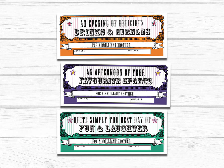 brother gift vouchers by knockout | notonthehighstreet.com