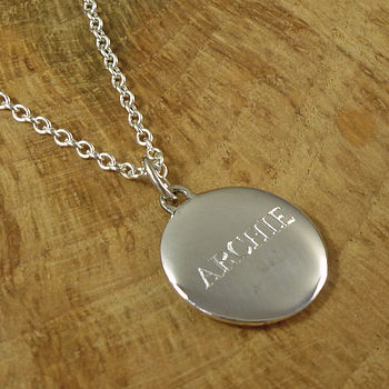 Personalised Men's Sterling Silver Pebble Necklace, 8 of 8