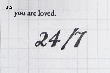 Vintage Ink Stamp 'You Are Loved 24/Seven', 3 of 3