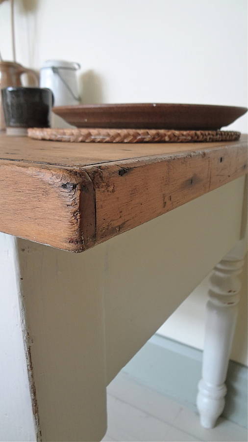 Painted Pine Kitchen Table By Distressed but not Forsaken