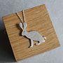 Handmade Silver Hare Pendant, thumbnail 3 of 4