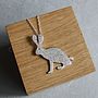 Handmade Silver Hare Pendant, thumbnail 1 of 4