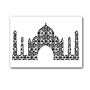 Damask Taj Mahal In Black, thumbnail 1 of 2