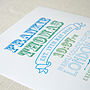 Personalised Typographic Baby Birth Details Print, thumbnail 6 of 6