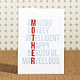 'Amazing' Mother's Day Card, thumbnail 2 of 2