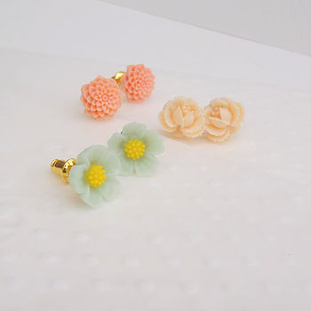 Garden Party Petite Flower Earring Gift Set, 4 of 6