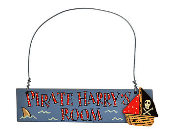Personalised Pirate Wooden Door Sign, 2 of 3