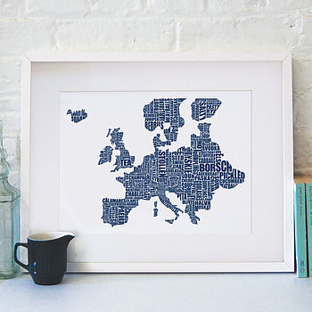 Europe Gastronomy Map Print, 2 of 5