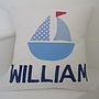Personalised Boy's Name Cushion Cover, thumbnail 2 of 3