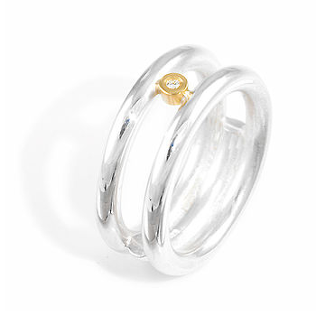 Double Band Diamond Ring, 3 of 6