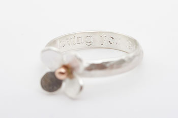 Porthleven Daisy Personalised Ring, 8 of 9