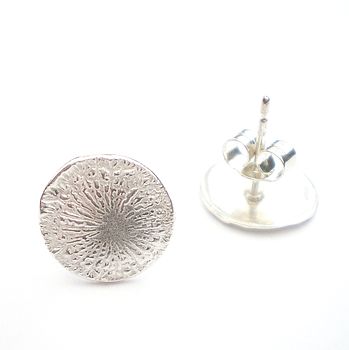 Silver Dandelion Wish Post Earrings, 3 of 4