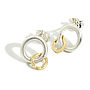 Silver And Gold Orbit Earrings, thumbnail 1 of 4