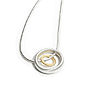 Silver And Gold Double Circle Pendant, thumbnail 2 of 3