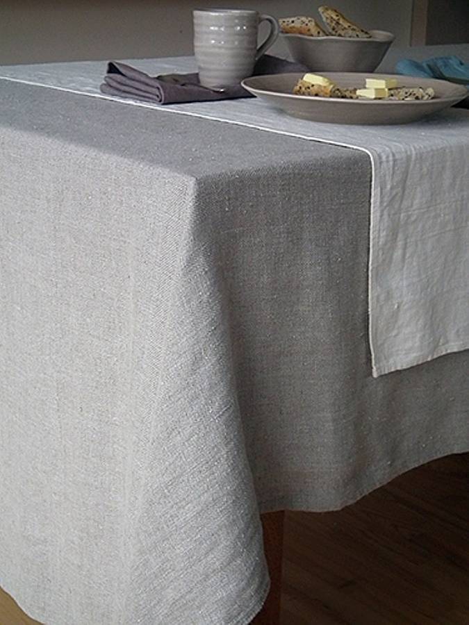 Plain Seam Linen Tablecloth Lara, 1 of 2